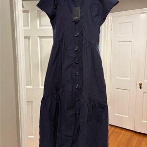 Fate Women's Dark Blue Midi Dress